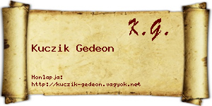 Kuczik Gedeon névjegykártya